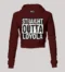 Straight Outta Loyola Women's Crop Hoodies in Maroon Color